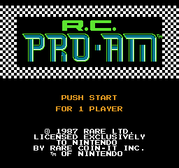 R.C. Pro-AM title screen for NES